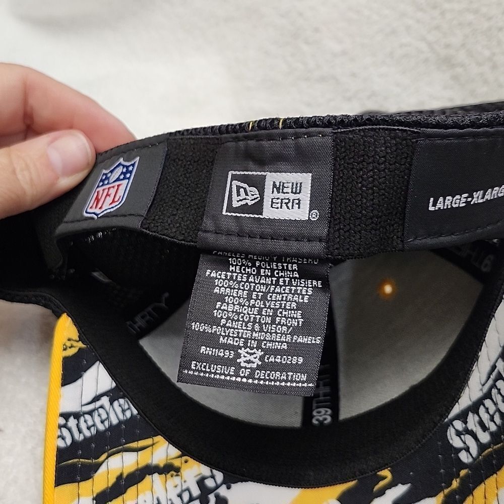 New Era 39Thirty Pittsburgh Steelers Stretchfit Hat - New - Picture 7 of 7